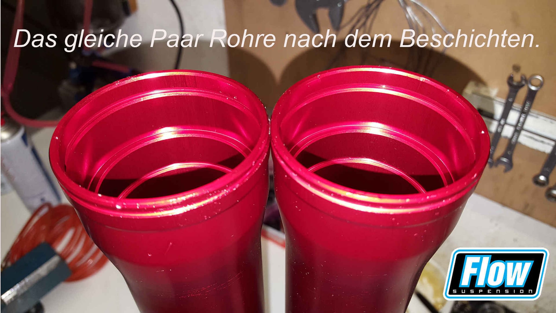 Rohre nach dem Beschichten Sachs Außenrohre nach Eloxieren